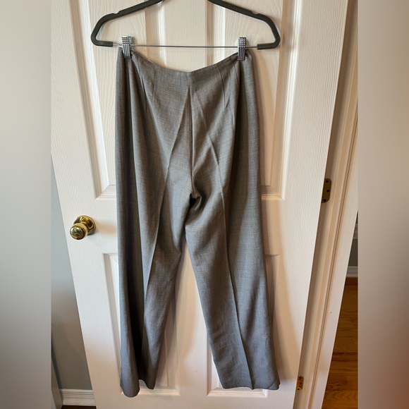 LOFT High Waisted Wide Leg Wool Silk Blend Trouser Pant sz 4 - Picture 9 of 10